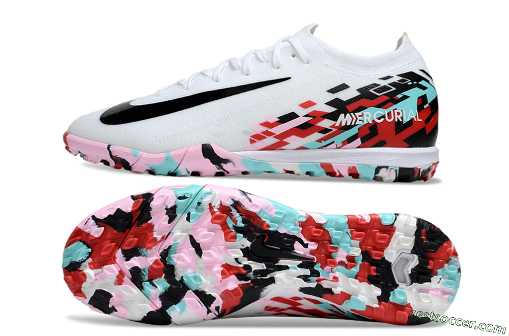 Nike Air Zoom Mercurial Vapor 16 Elite TF Low-Tops Soccer Shoes - White/Black/Red 1