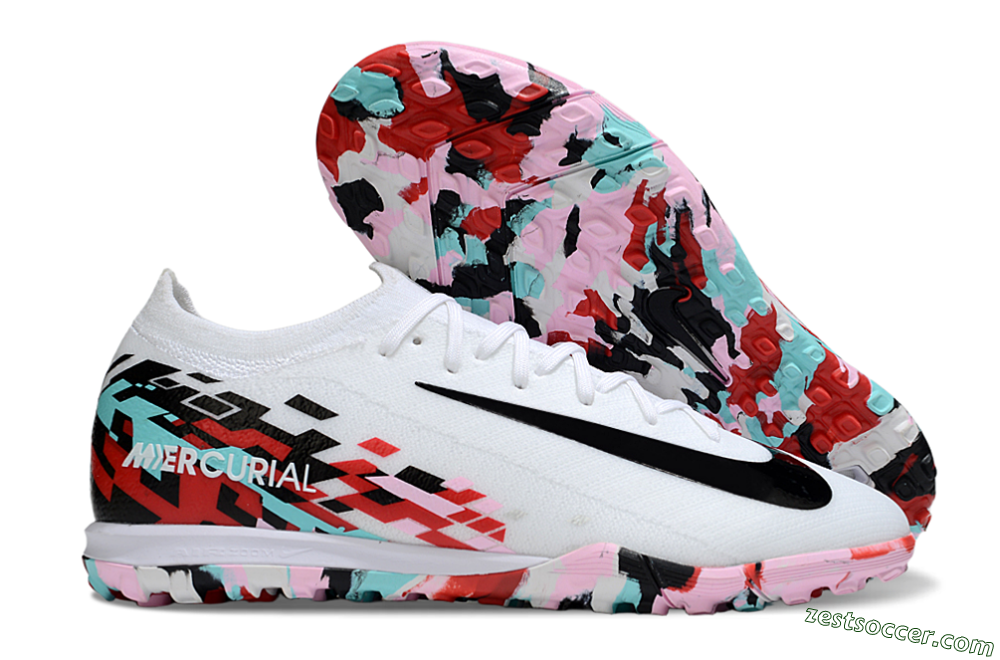 Nike Air Zoom Mercurial Vapor 16 Elite TF Low-Tops Soccer Shoes - White/Black/Red 0