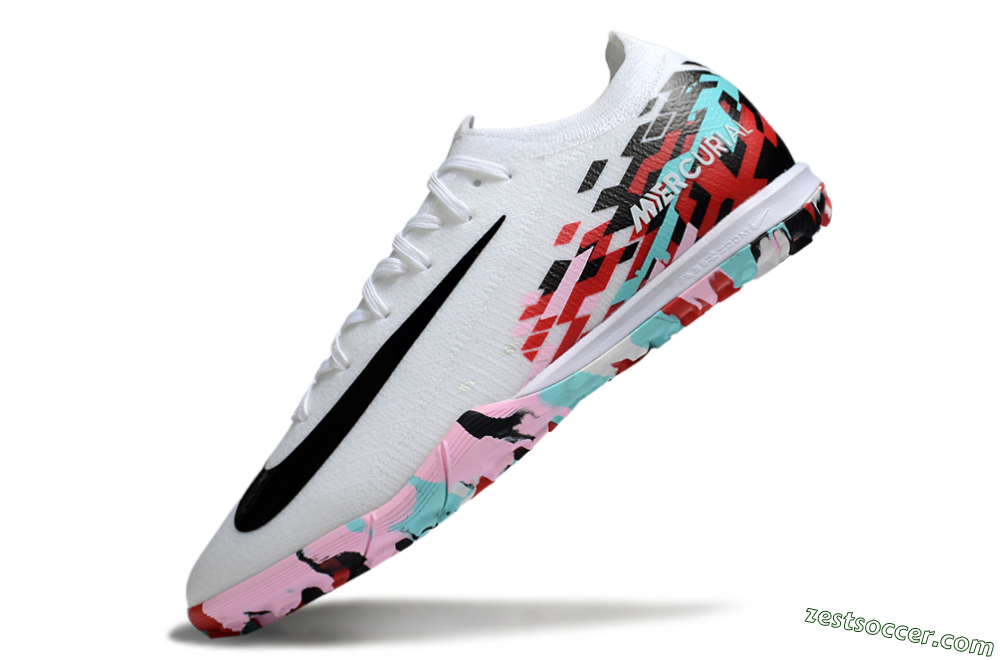 Nike Air Zoom Mercurial Vapor 16 Elite TF Low-Tops Soccer Shoes - White/Black/Red 5
