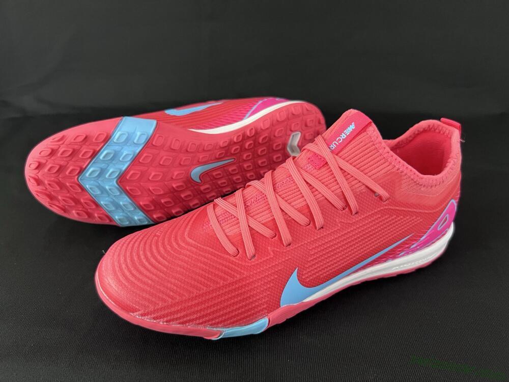 Nike Air Zoom Mercurial Vapor 16 Pro TF Low-Tops Soccer Shoes - Red/Jade/Pink