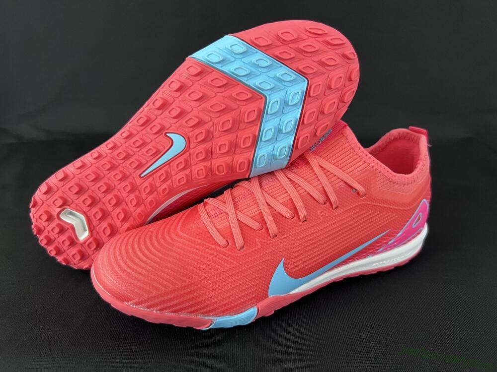 Nike Air Zoom Mercurial Vapor 16 Pro TF Low-Tops Soccer Shoes - Red/Jade/Pink