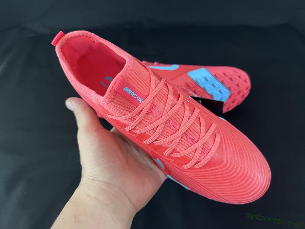 Nike Air Zoom Mercurial Vapor 16 Pro TF Low-Tops Soccer Shoes - Red/Jade/Pink