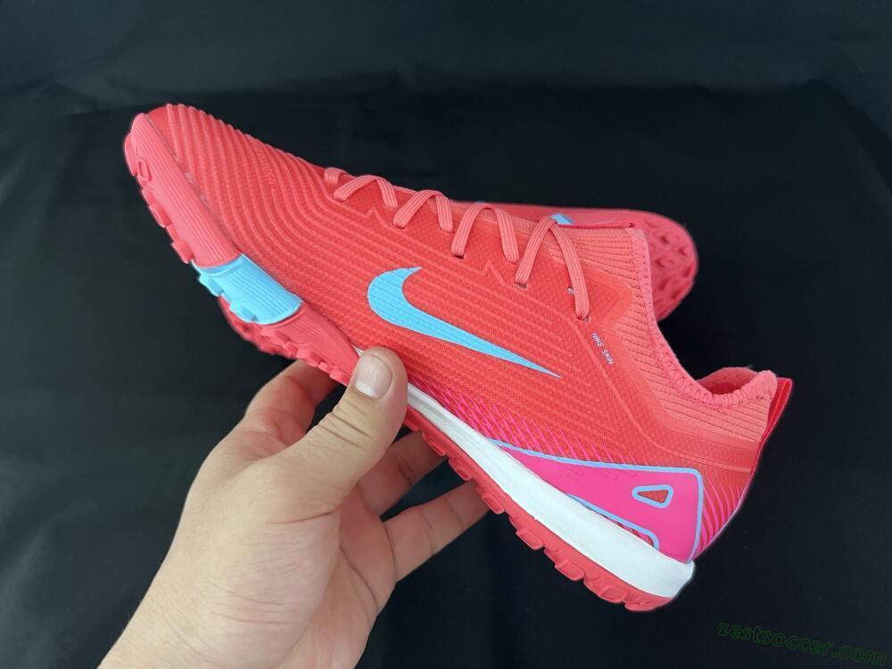 Nike Air Zoom Mercurial Vapor 16 Pro TF Low-Tops Soccer Shoes - Red/Jade/Pink