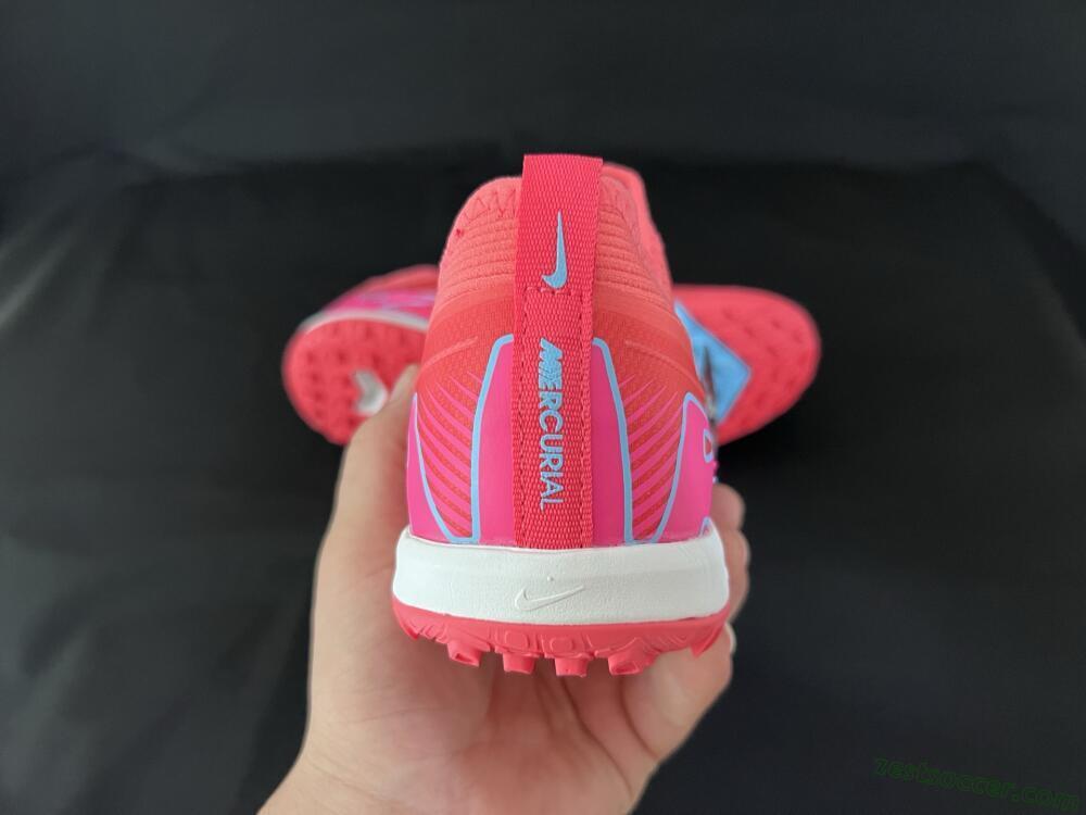 Nike Air Zoom Mercurial Vapor 16 Pro TF Low-Tops Soccer Shoes - Red/Jade/Pink