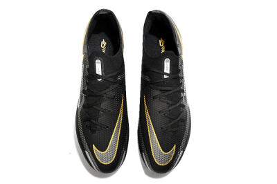 Nike Phantom GT 2 FG Low-Tops Soccer Cleats - Black/Silver/Gold
