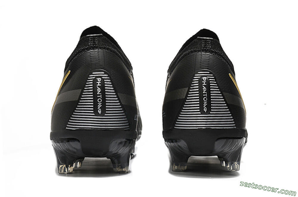 Nike Phantom GT 2 FG Low-Tops Soccer Cleats - Black/Silver/Gold 5
