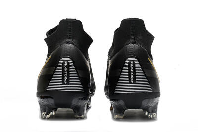 Nike Phantom GT 2 DF FG High-Tops Soccer Cleats - Black/Silver/Gold