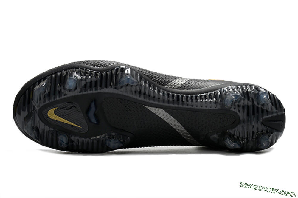 Nike Phantom GT 2 DF FG High-Tops Soccer Cleats - Black/Silver/Gold 6