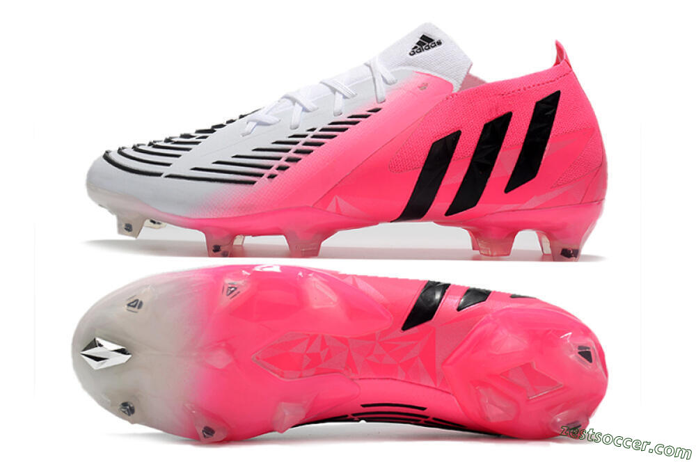 Adidas Predator Edge.1 Low FG Low-Tops Soccer Cleats - White/Pink 1