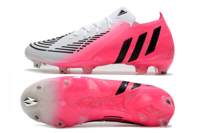 Adidas Predator Edge.1 Low FG Low-Tops Soccer Cleats - White/Pink