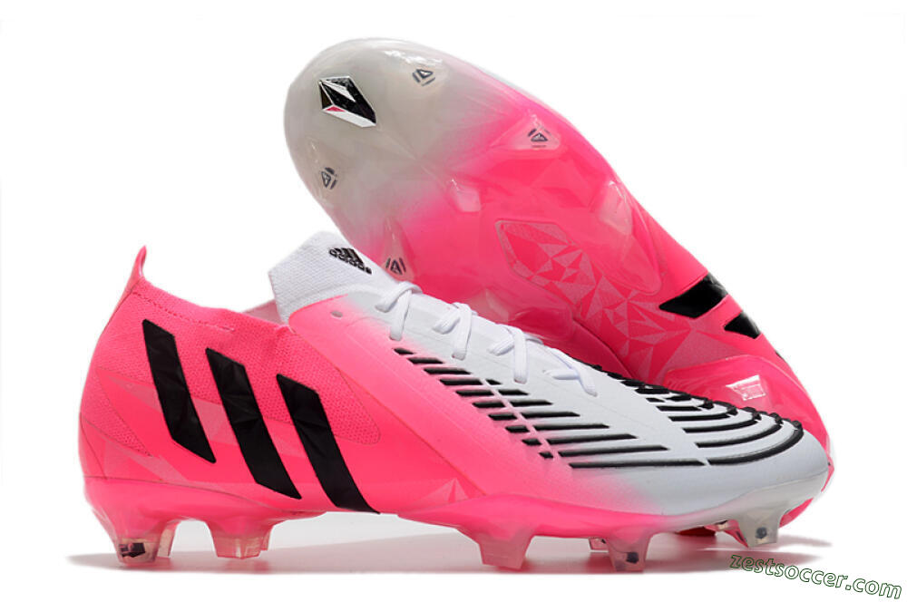 Adidas Predator Edge.1 Low FG Low-Tops Soccer Cleats - White/Pink 0