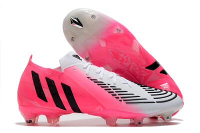 Adidas Predator Edge.1 Low FG Low-Tops Soccer Cleats - White/Pink