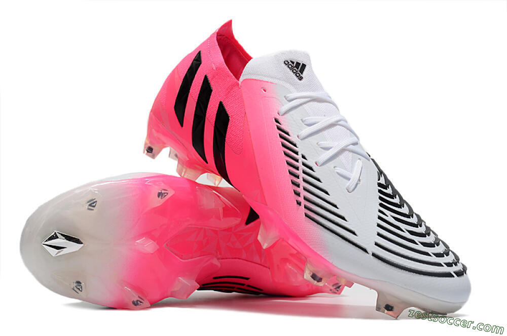 Adidas Predator Edge.1 Low FG Low-Tops Soccer Cleats - White/Pink 3