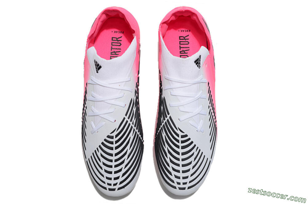 Adidas Predator Edge.1 Low FG Low-Tops Soccer Cleats - White/Pink 4