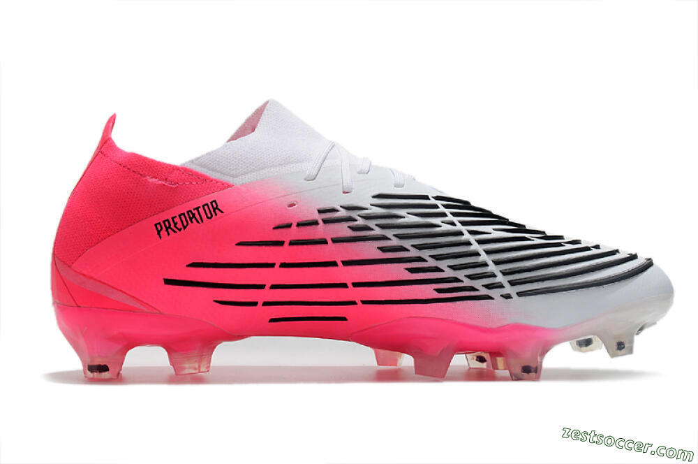 Adidas Predator Edge.1 Low FG Low-Tops Soccer Cleats - White/Pink 7