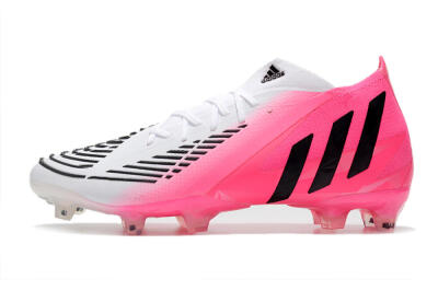 Adidas Predator Edge.1 FG High-Tops Soccer Cleats - White/Pink