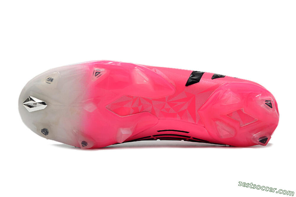 Adidas Predator Edge.1 FG High-Tops Soccer Cleats - White/Pink 6