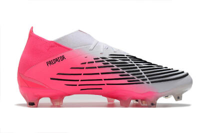 Adidas Predator Edge.1 FG High-Tops Soccer Cleats - White/Pink