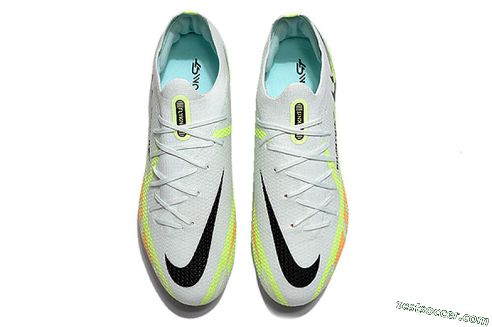 Nike Phantom GT 2 Elite FG Low-Tops Soccer Cleats - White/Green 7