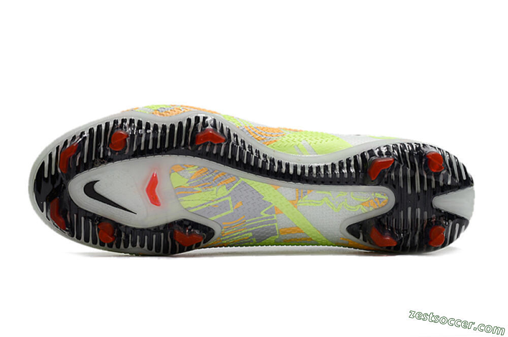 Nike Phantom GT 2 Elite FG Low-Tops Soccer Cleats - White/Green 5