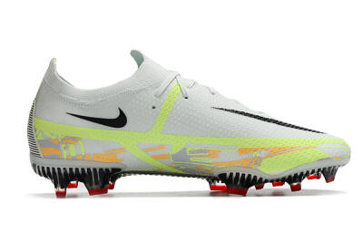 Nike Phantom GT 2 Elite FG Low-Tops Soccer Cleats - White/Green
