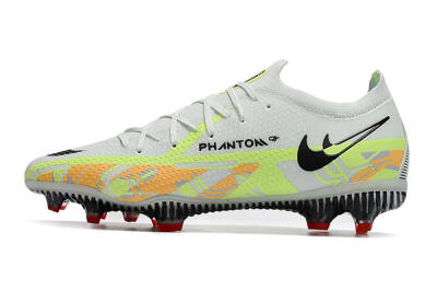 Nike Phantom GT 2 Elite FG Low-Tops Soccer Cleats - White/Green