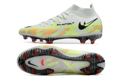 Nike Phantom GT 2 DF Elite FG High-Tops Soccer Cleats - White/Green
