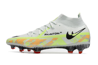Nike Phantom GT 2 DF Elite FG High-Tops Soccer Cleats - White/Green