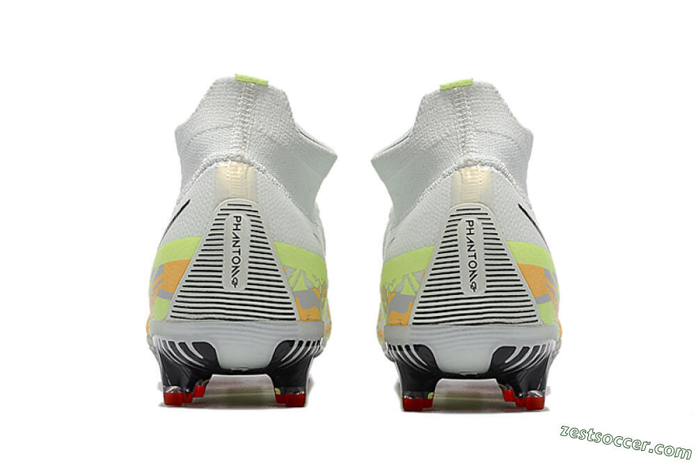 Nike Phantom GT 2 DF Elite FG High-Tops Soccer Cleats - White/Green 6