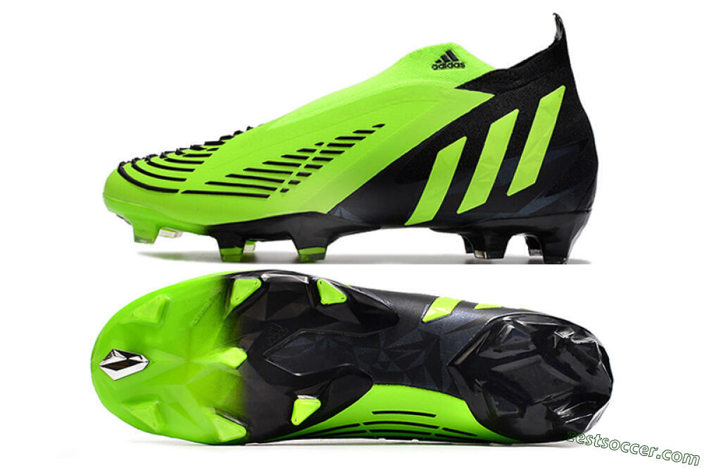 Adidas Predator Edge Geometric+ FG High-Tops Soccer Cleats - Green/Black 1