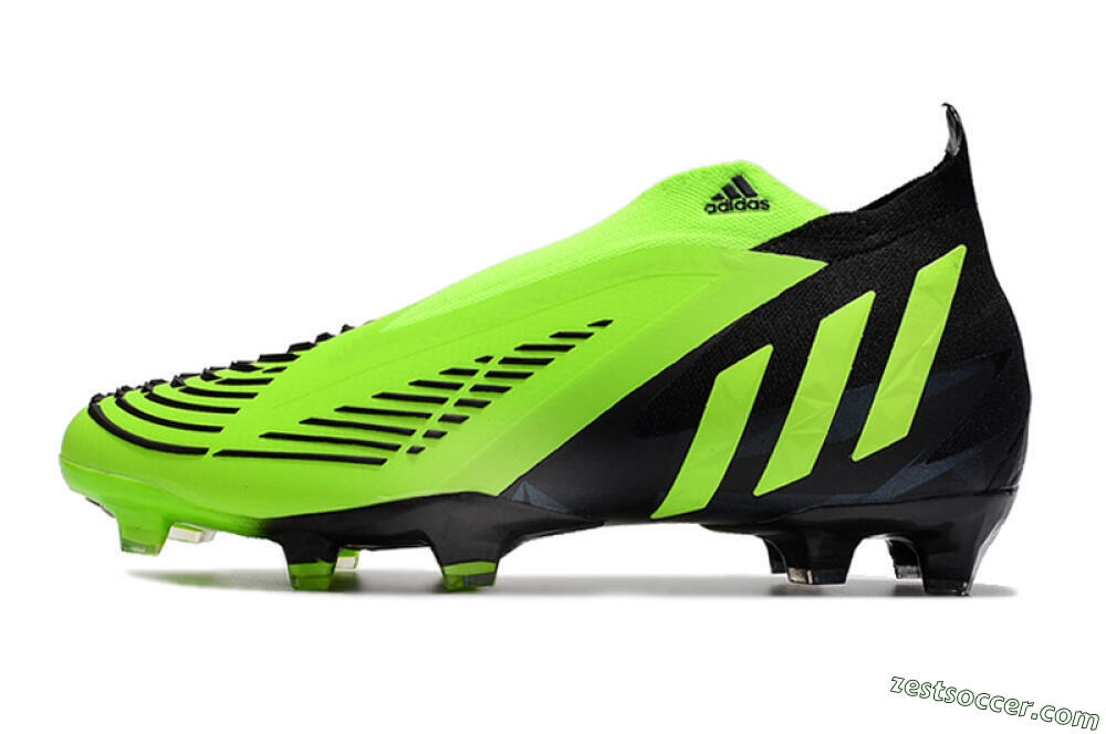 Adidas Predator Edge Geometric+ FG High-Tops Soccer Cleats - Green/Black 2