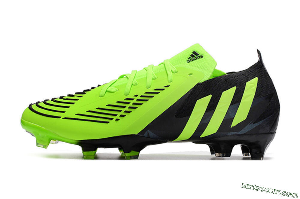 Adidas Predator Edge.1 Low FG High-Tops Soccer Cleats - Green/Black 2