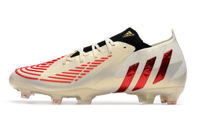 Adidas Predator Edge.1 Low FG Low-Tops Soccer Cleats - White/Red