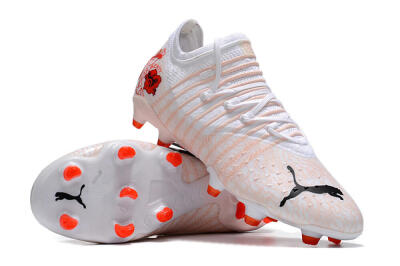 Puma Future Z 1.4 Liberty FG Low-Tops Soccer Cleats - White/Pink/Red