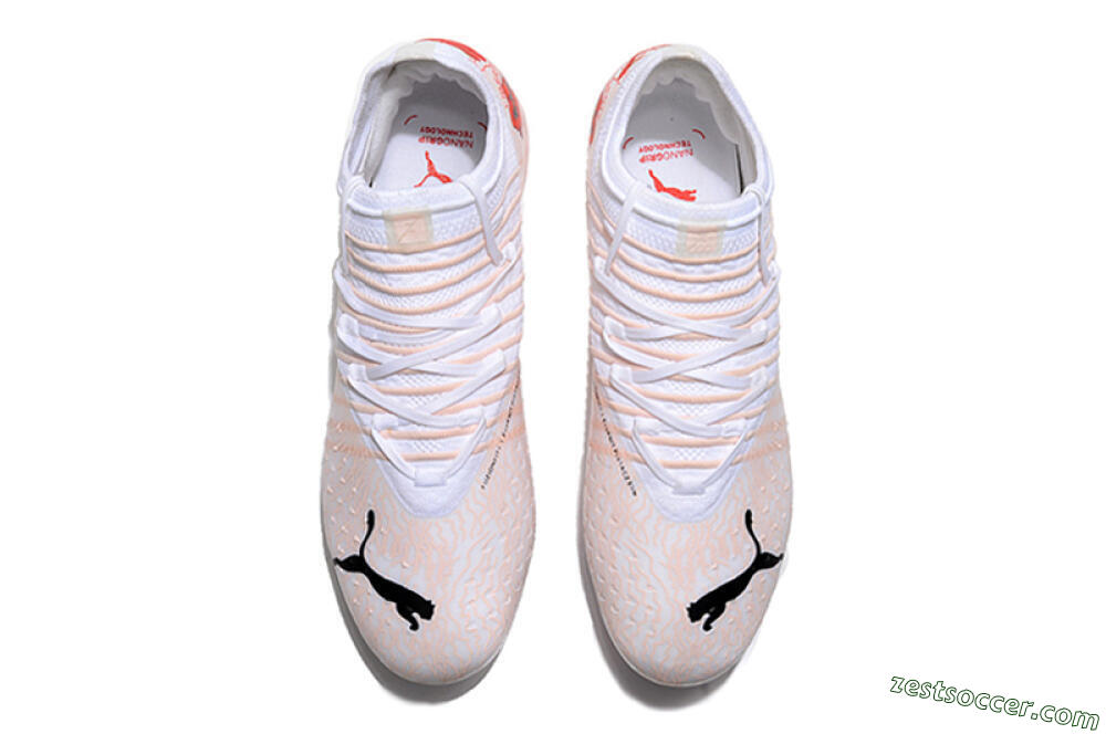 Puma Future Z 1.4 Liberty FG Low-Tops Soccer Cleats - White/Pink/Red 5