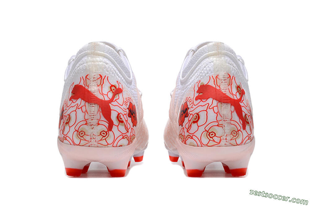 Puma Future Z 1.4 Liberty FG Low-Tops Soccer Cleats - White/Pink/Red 6