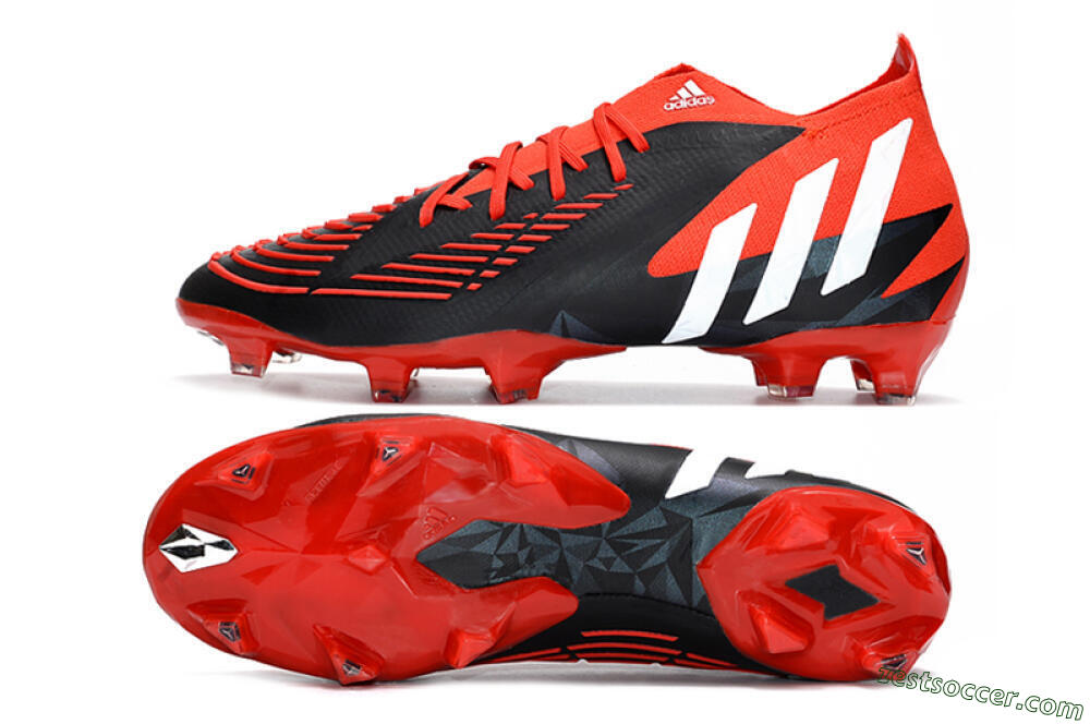 Adidas Predator Edge Geometric.1 FG High-Tops Soccer Cleats - Red/Black/White 1