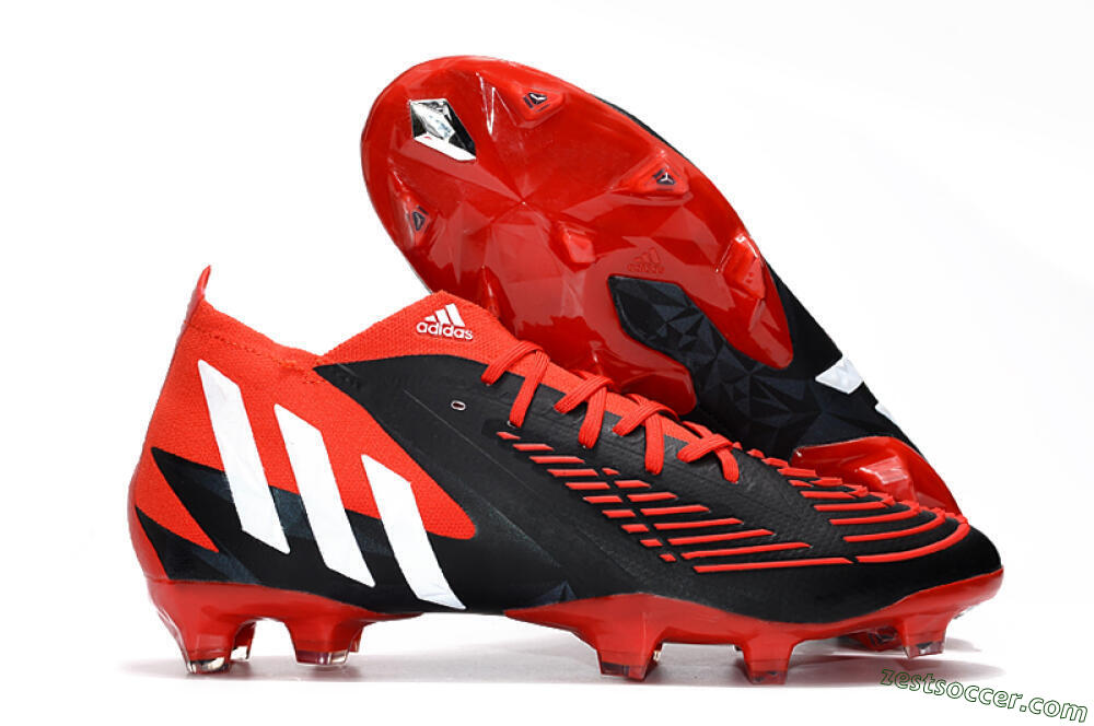 Adidas Predator Edge Geometric.1 FG High-Tops Soccer Cleats - Red/Black/White 0