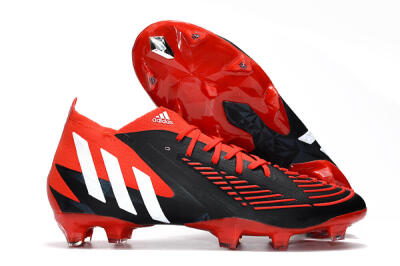 Adidas Predator Edge Geometric.1 FG High-Tops Soccer Cleats - Red/Black/White
