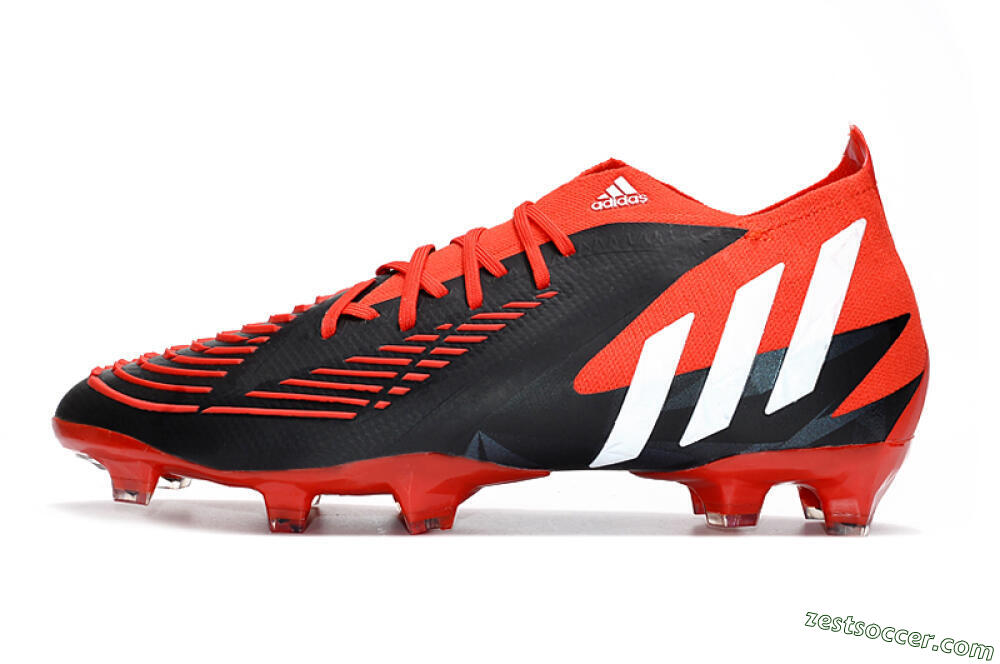 Adidas Predator Edge Geometric.1 FG High-Tops Soccer Cleats - Red/Black/White 2