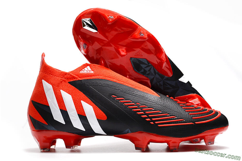 Adidas Predator Edge Geometric+ FG High-Tops Soccer Cleats - Red/Black/White 0