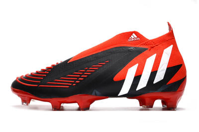 Adidas Predator Edge Geometric+ FG High-Tops Soccer Cleats - Red/Black/White