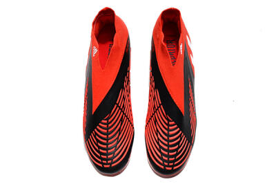 Adidas Predator Edge Geometric+ FG High-Tops Soccer Cleats - Red/Black/White