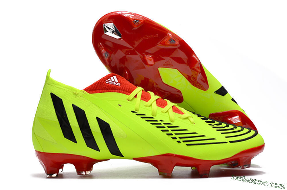 Adidas Predator Edge Geometric.1 FG High-Tops Soccer Cleats - Green/Red 0