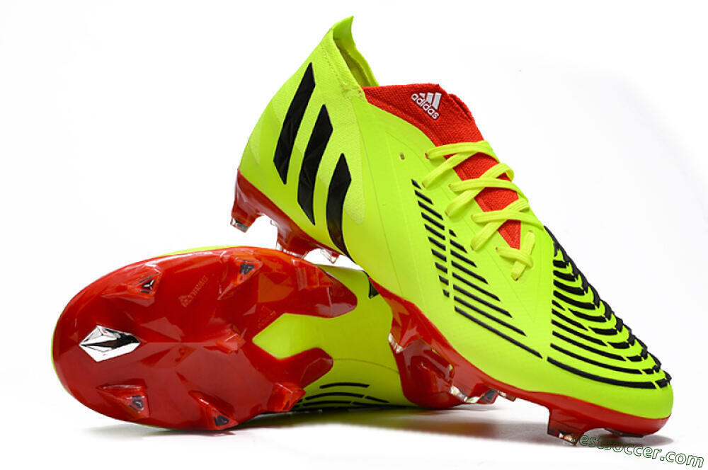 Adidas Predator Edge Geometric.1 FG High-Tops Soccer Cleats - Green/Red 3