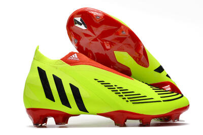 Adidas Predator Edge Geometric+ FG High-Tops Soccer Cleats - Green/Red