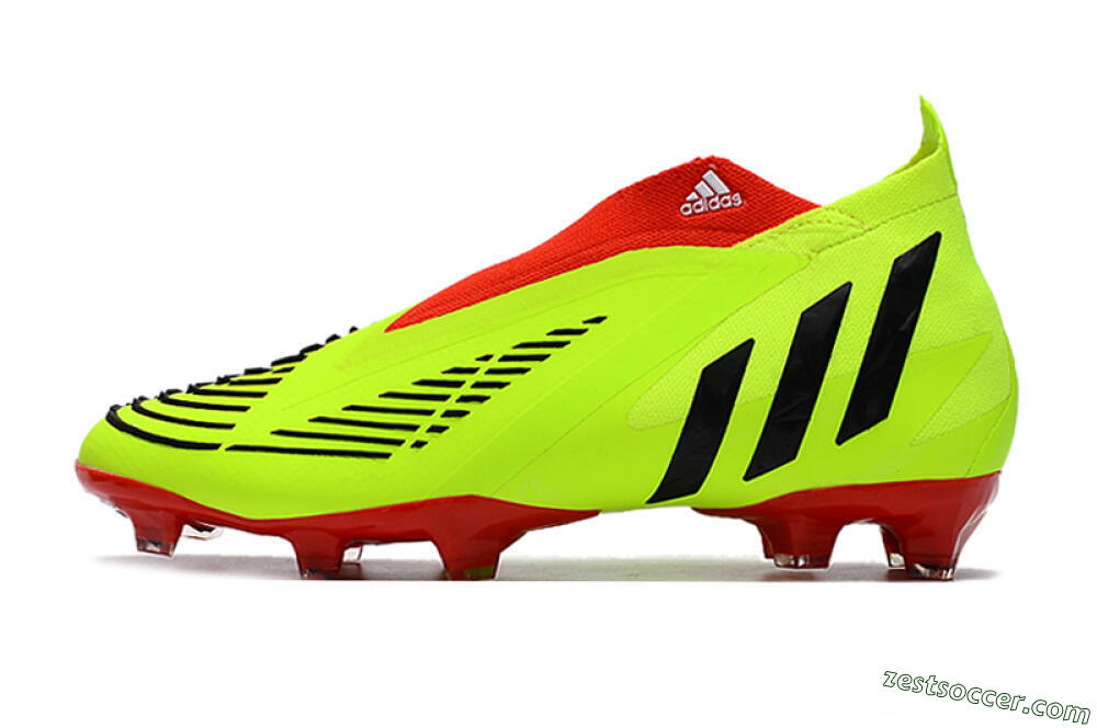 Adidas Predator Edge Geometric+ FG High-Tops Soccer Cleats - Green/Red 2