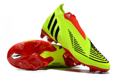 Adidas Predator Edge Geometric+ FG High-Tops Soccer Cleats - Green/Red