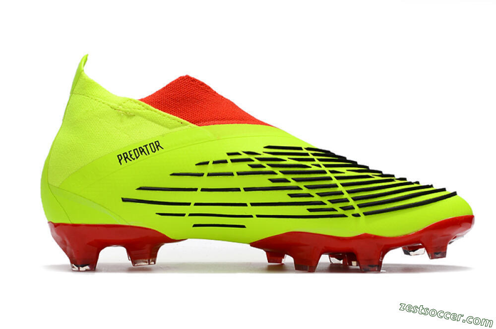 Adidas Predator Edge Geometric+ FG High-Tops Soccer Cleats - Green/Red 4