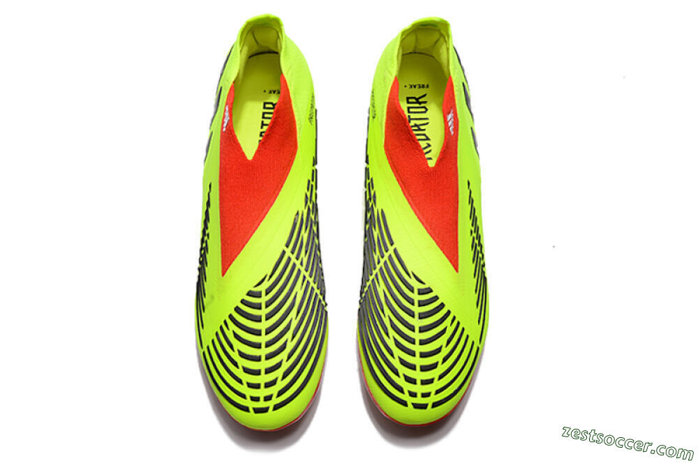 Adidas Predator Edge Geometric+ FG High-Tops Soccer Cleats - Green/Red 5